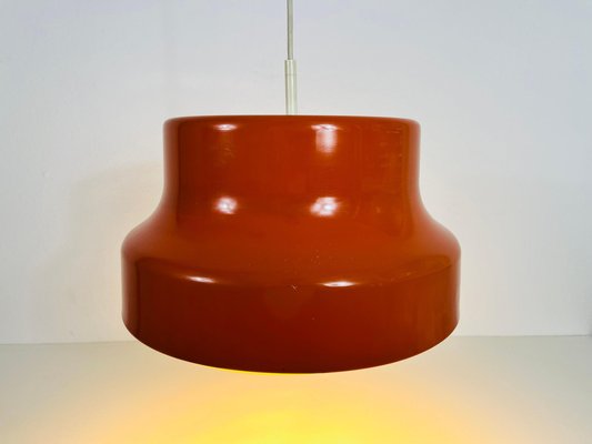 German Space Age Bumling Pendant Lamp in Orange, 1970s-PUK-1385759