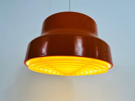 German Space Age Bumling Pendant Lamp in Orange, 1970s-PUK-1385759