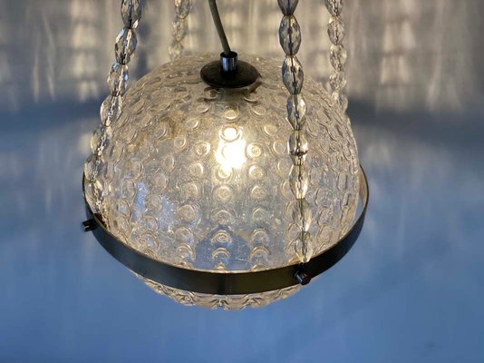 German Space Age Glass Ball Pendant Lamp, 1970s-JO-879020