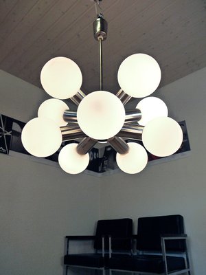 German Space Age Sputnik Ceiling Lamp from VEB Deutsche Werkstätten Hellerau, 1960s-DEK-561379