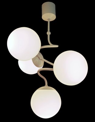 German Spiral Sputnik Chandelier from Kaiser Idell / Kaiser Leuchten, 1960s-DEK-551163