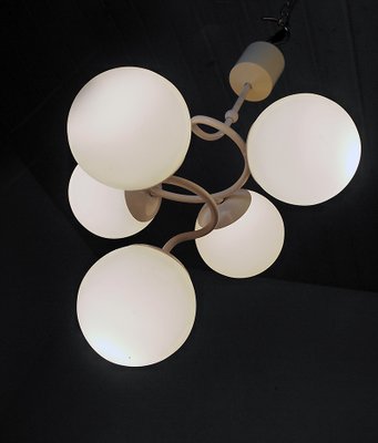 German Spiral Sputnik Chandelier from Kaiser Idell / Kaiser Leuchten, 1960s-DEK-551163