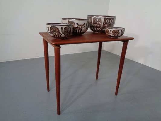 German Studio Ceramic Bowls by Monika Maetzel, 1960s, Set of 4-RDW-646420