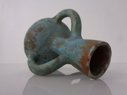 German Studio Ceramic Handle Vase by Lu & Gerd Grove, Lübeck, 1960s-RDW-2016670