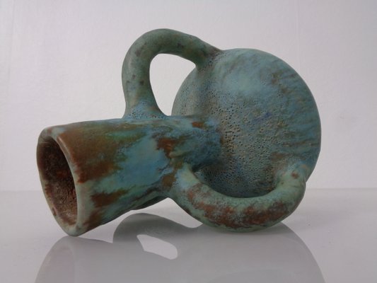 German Studio Ceramic Handle Vase by Lu & Gerd Grove, Lübeck, 1960s-RDW-2016670