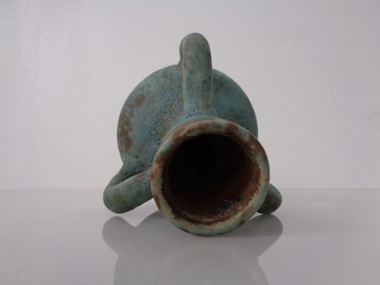 German Studio Ceramic Handle Vase by Lu & Gerd Grove, Lübeck, 1960s-RDW-2016670