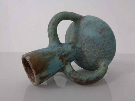 German Studio Ceramic Handle Vase by Lu & Gerd Grove, Lübeck, 1960s-RDW-2016670