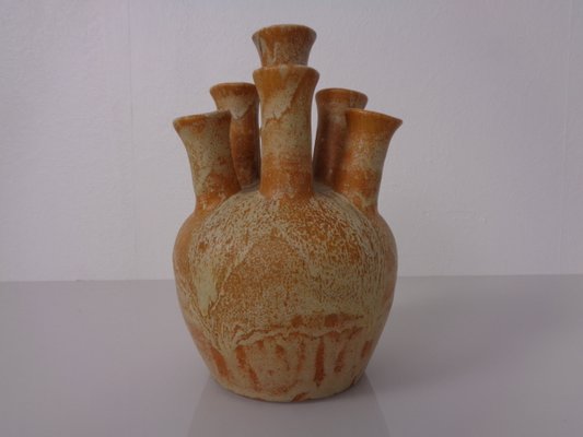 German Studio Ceramic Mushroom Vase by Lu & Gerd Grove, Lübeck, 1960s-RDW-2016668