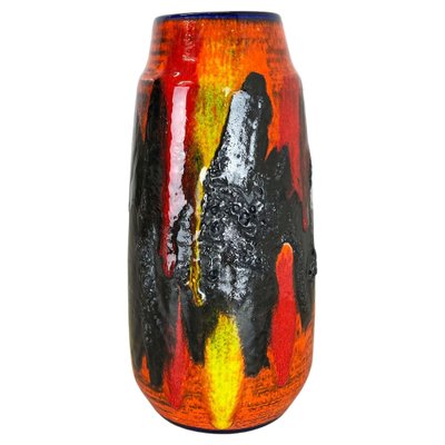 German Super Color Fat Lava Vase Scheurich, 1970s-QZ-1290491