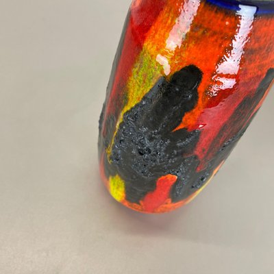 German Super Color Fat Lava Vase Scheurich, 1970s-QZ-1290491