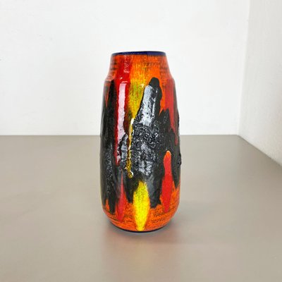 German Super Color Fat Lava Vase Scheurich, 1970s-QZ-1290491