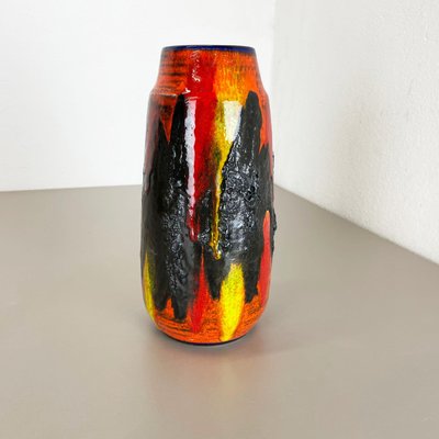 German Super Color Fat Lava Vase Scheurich, 1970s-QZ-1290491