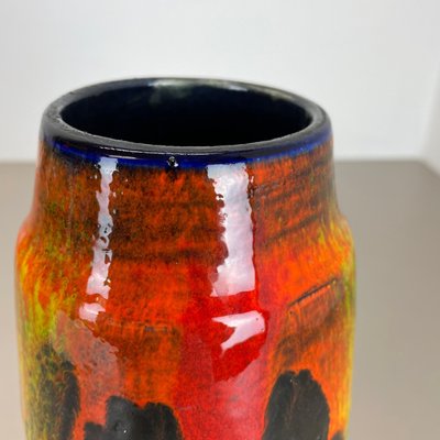 German Super Color Fat Lava Vase Scheurich, 1970s-QZ-1290491