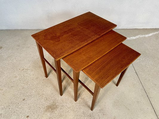 German Teak Nesting Tables, 1950s, Set of 3-JP-1334309