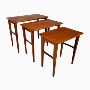 German Teak Nesting Tables, 1950s, Set of 3-JP-1334309