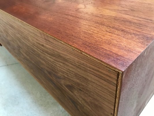 German Teak Sideboard with Brass Handles, 1950s-JP-698635