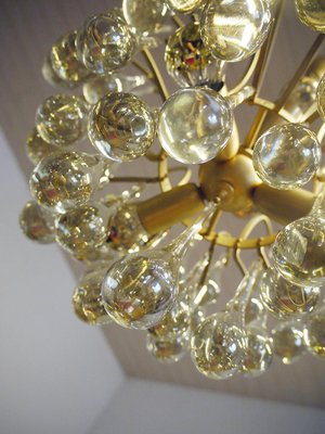 German Teardrop Chandelier in Murano Glass and Brass from Palwa, 1970s-DEK-932423