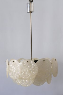 German Textured Acrylic Disc Ceiling Lamp, 1960s-WPT-575233