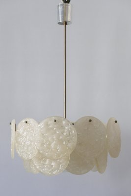 German Textured Acrylic Disc Ceiling Lamp, 1960s-WPT-575233