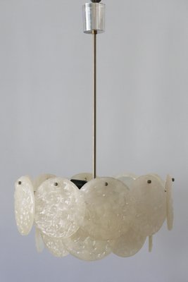 German Textured Acrylic Disc Ceiling Lamp, 1960s-WPT-575233