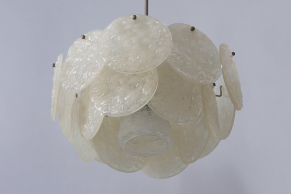 German Textured Acrylic Disc Ceiling Lamp, 1960s-WPT-575233