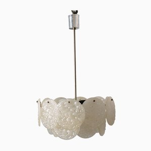 German Textured Acrylic Disc Ceiling Lamp, 1960s-WPT-575233