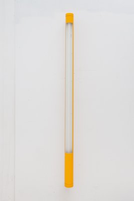 German Tube Wall Lamp in Yellow Metal and Fluorescent by Anders Pehrson, 1970s-KL-1293741