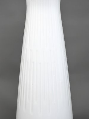 German White OP Art Floor Vase from Scherzer Bavaria, 1960s-JV-1256466