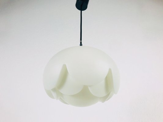 German White Opaline Glass Ceiling Lamp from Peill and Putzler, 1970s-PUK-555371