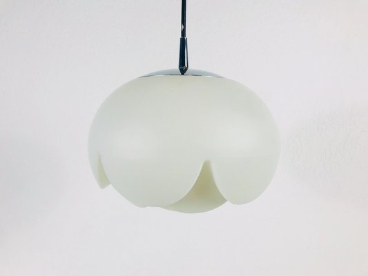 German White Opaline Glass Ceiling Lamp from Peill and Putzler, 1970s-PUK-555371