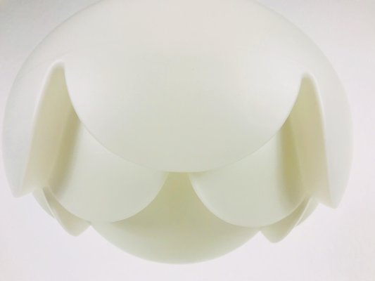 German White Opaline Glass Ceiling Lamp from Peill and Putzler, 1970s-PUK-555371