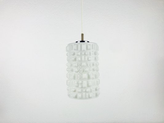 German White Opaline Glass Ceiling Lamp from Peill & Putzler, 1970s-PUK-617893