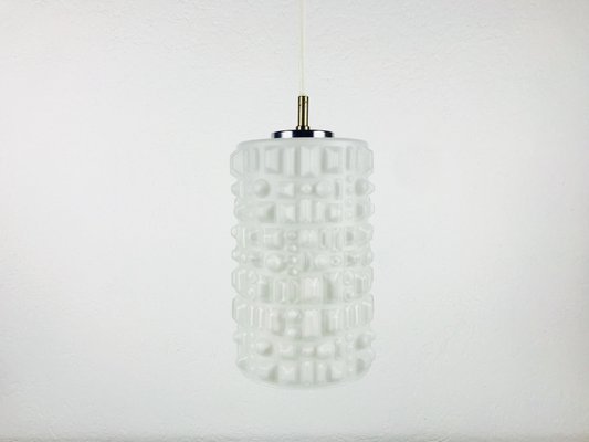 German White Opaline Glass Ceiling Lamp from Peill & Putzler, 1970s-PUK-617893