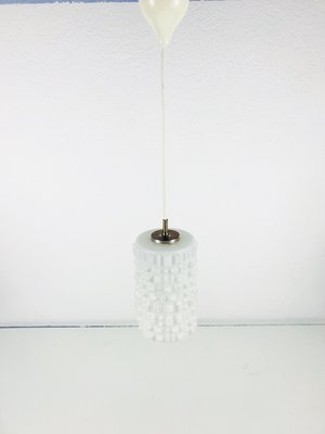 German White Opaline Glass Ceiling Lamp from Peill & Putzler, 1970s-PUK-617893