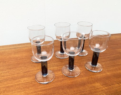 German Wine Glasses by Regina Kaufmann for Glashagen Hütte, Set of 6-UAH-1181228