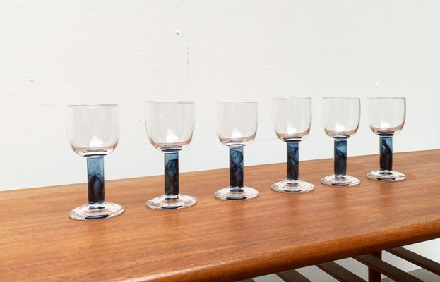 German Wine Glasses by Regina Kaufmann for Glashagen Hütte, Set of 6-UAH-1181228