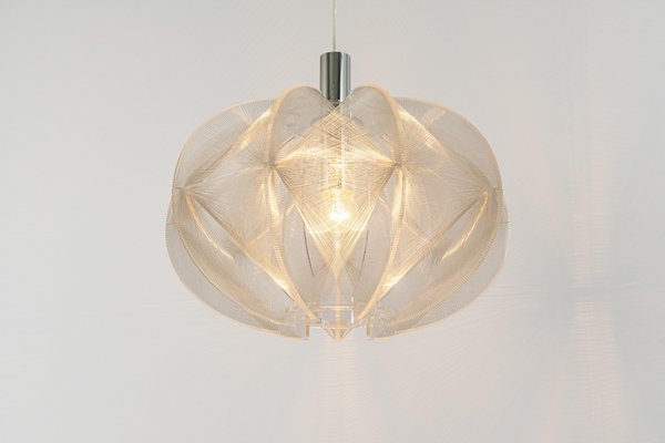 German Wire Pendant Lamp by Paul Secon for Sompex Clear, 1970s-UGR-1310692