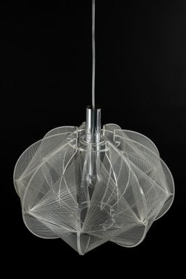 German Wire Pendant Lamp by Paul Secon for Sompex Clear, 1970s-UGR-1310692