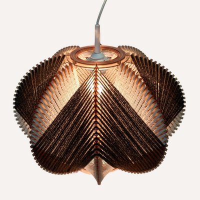 German Woven Wabi Sabi Pendant Lamp, 1970s-BHG-1089151