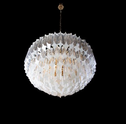 Germany Palwa Chandelier in Crystal Prism & Gilt Brass, 1960s-DEK-932415