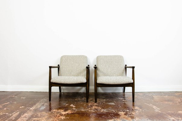 GFM-64 Armchairs by Edmund Homa for Gościńskie Furniture Fabryki, 1960s, Set of 2-IXL-1811397