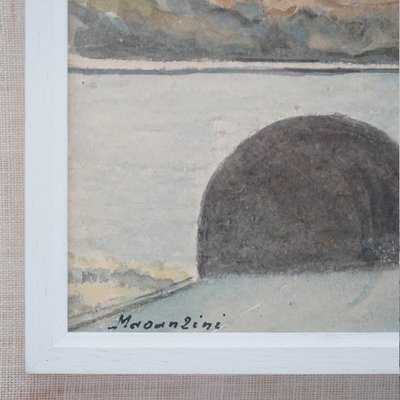 Giacomo Maganzini, Liguria, 1970s, Watercolor-EZ-2022860