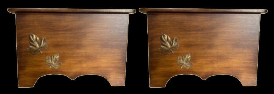 Gift Box in Patinated Walnut, 1980s-SNX-1773185