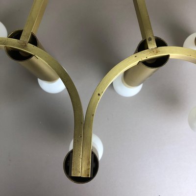 Gigantic Brass 24 Bulb Flush Mount Ceiling Light from Stilnovo, Italy, 1960s-QZ-1079806