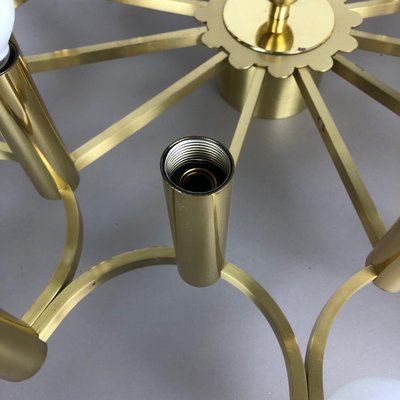 Gigantic Brass 24 Bulb Flush Mount Ceiling Light from Stilnovo, Italy, 1960s-QZ-1079806