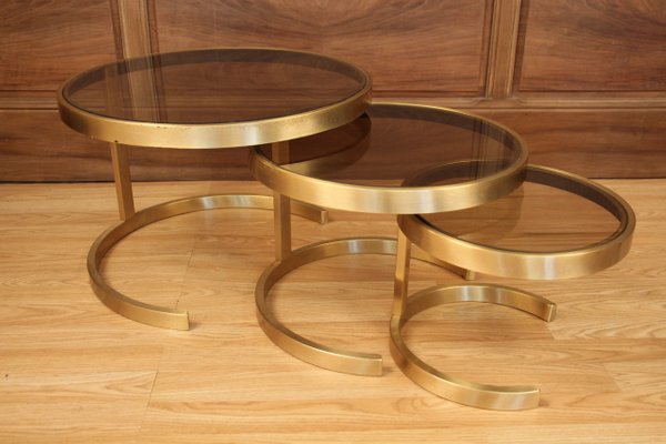 Gigogne Tables, 1970s, Set of 3-KMQ-1005138