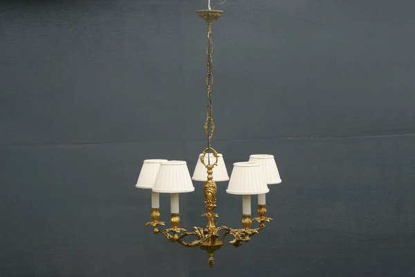 Gilded Antique Chandelier in Rococo Style ~1910 From Germany-DUM-1314805