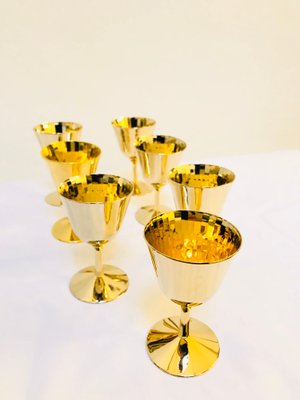 Gilded Aperitif 24 Carat Gilding Glasses, Set of 7-RZY-1105815