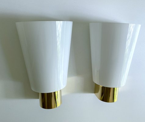 Gilded Brass and Glass Sconces from Limburg, Set of 3-GUT-2023463