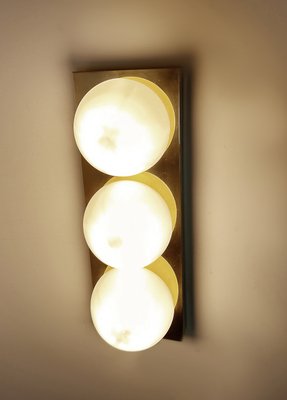 Gilded Bronze and Glass Wall Lights from Limburg, Set of 2-GUT-2023466